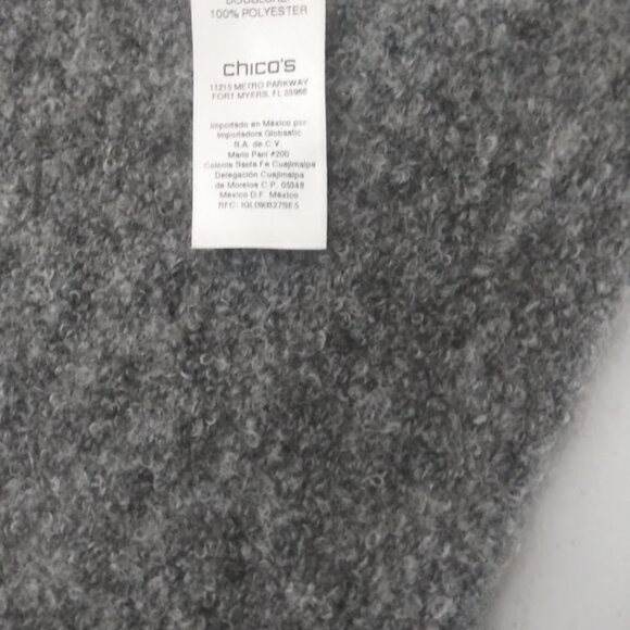 Chico's women's size 1 (M) gray marbled short sleeve wool blend cardigan - Picture 15 of 15